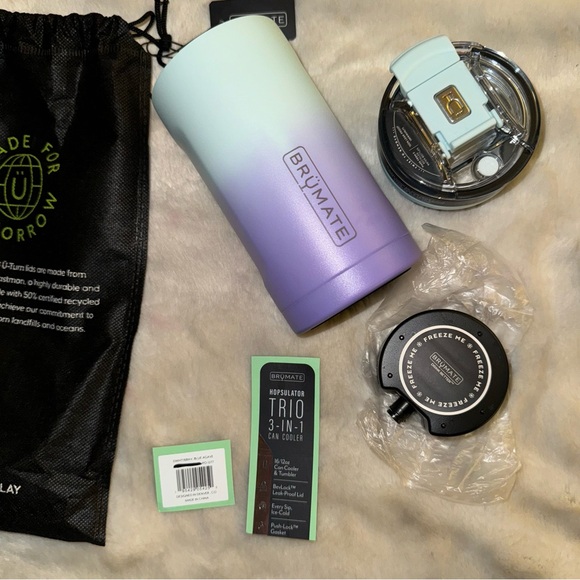 NEW! BRUMATE Lavender Haze Ombré Hopsulator Trio 3-in-1 Insulated Coozie Tumbler - Picture 5 of 6